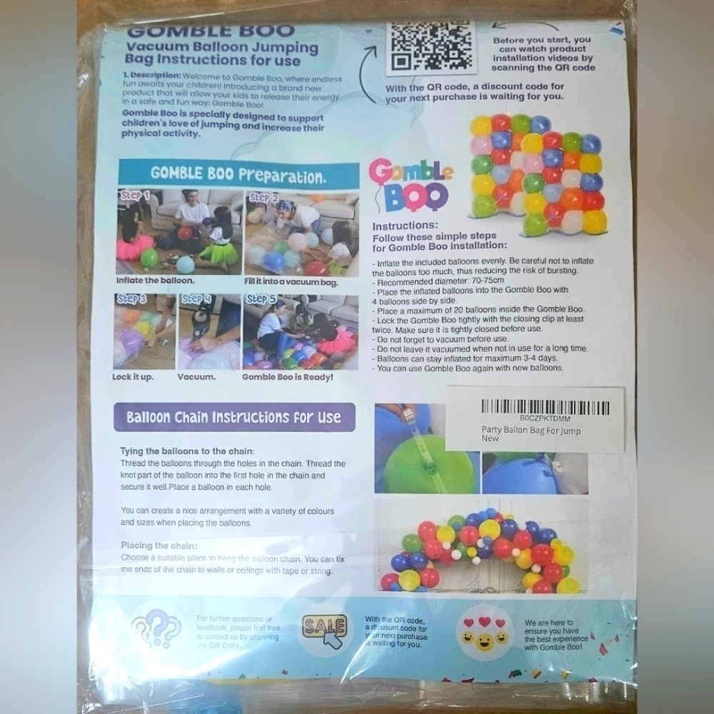 Balloon Pump Party Balloon Bag For Jump - Picture 6 of 6